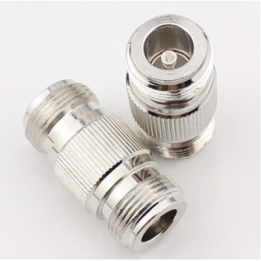 Adaptador RF de coaxial tipo N hembra a hembra con rosca fija
