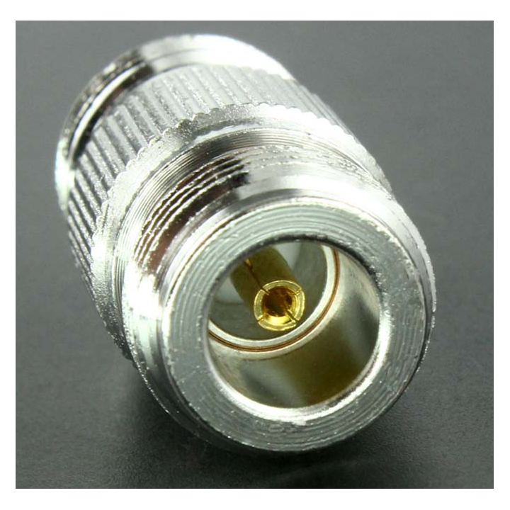 Adaptador RF de coaxial tipo N hembra a hembra con rosca fija