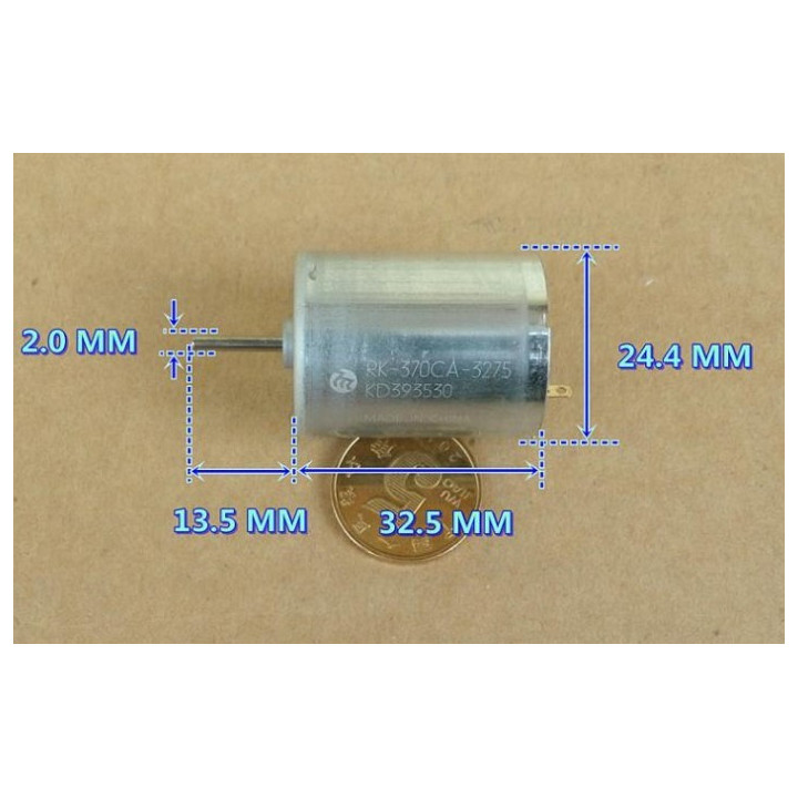 Motor DC 6 a 12V 27300RPM RK370C