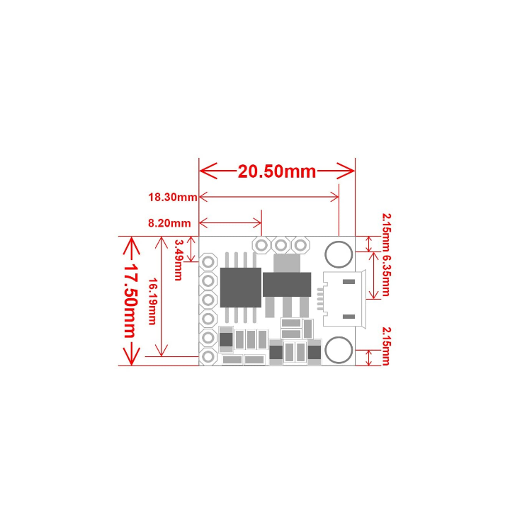 Tarjeta de desarrollo Mini Attiny 85