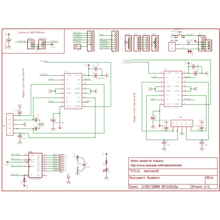 Shield L293D control de motor compatible con arduino