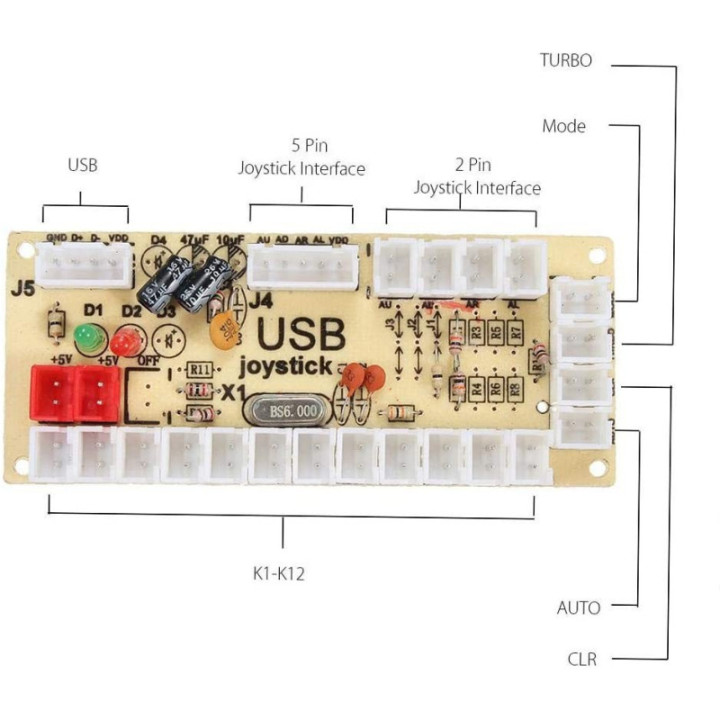 Control arcade DIY 10 botones