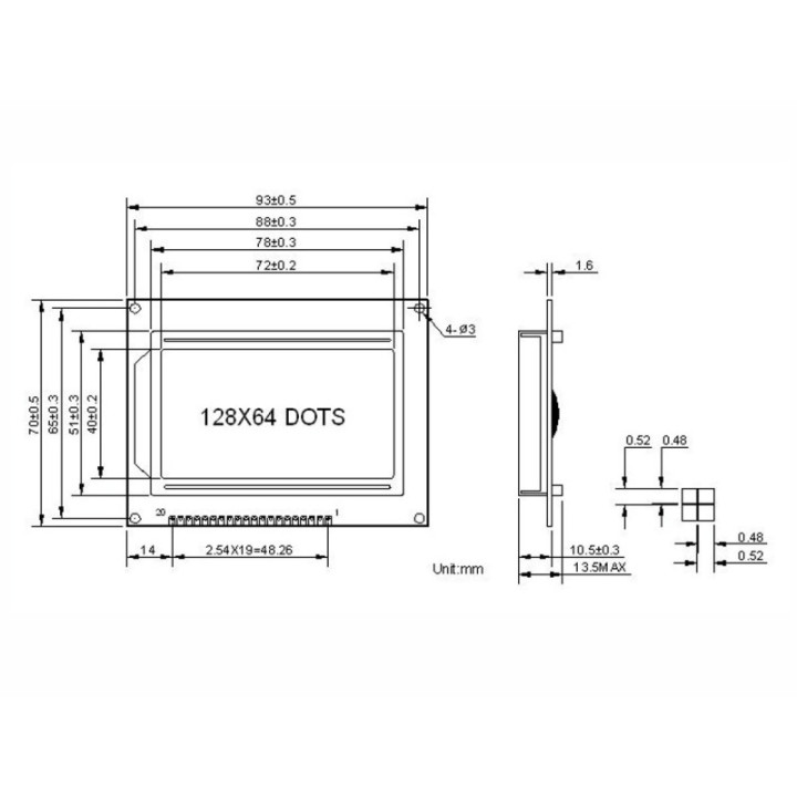 Pantalla LCD 12864 Para ARDUINO