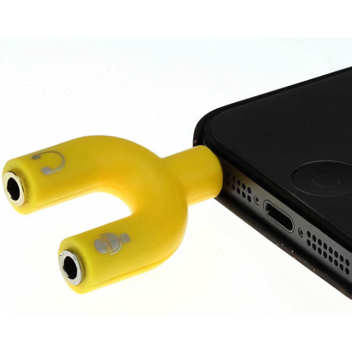 Separador de micrófono y audífono tipo U para celular