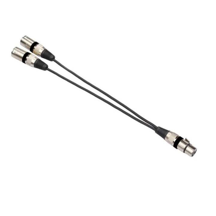 Separador de Audio XLR Hembra a XLR Macho Dual