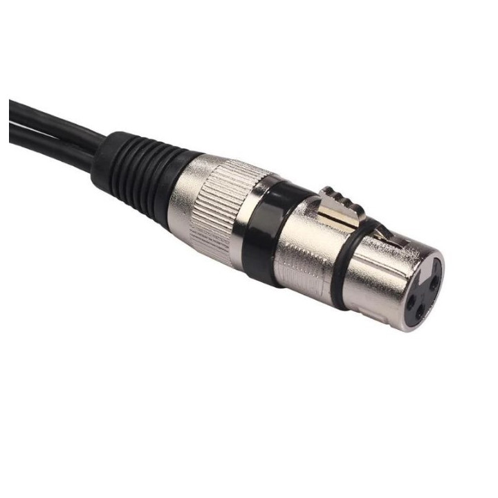 Separador de Audio XLR Hembra a XLR Macho Dual