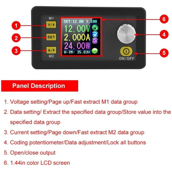 Regulador de voltaje y corriente con pantalla DPS3005 0-32V 5A