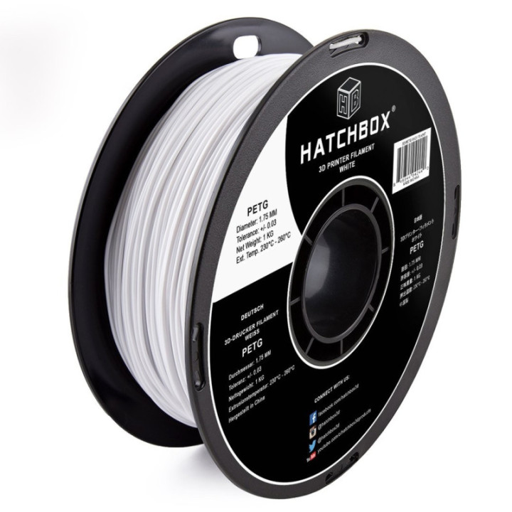 Filamento Flexible PETG Hatchbox 1.75mm 2.2 Lb