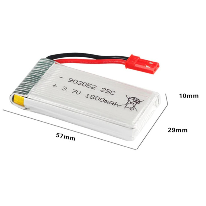 Bateria tipo LiPo Recargable 3.7V 1800mah 25C