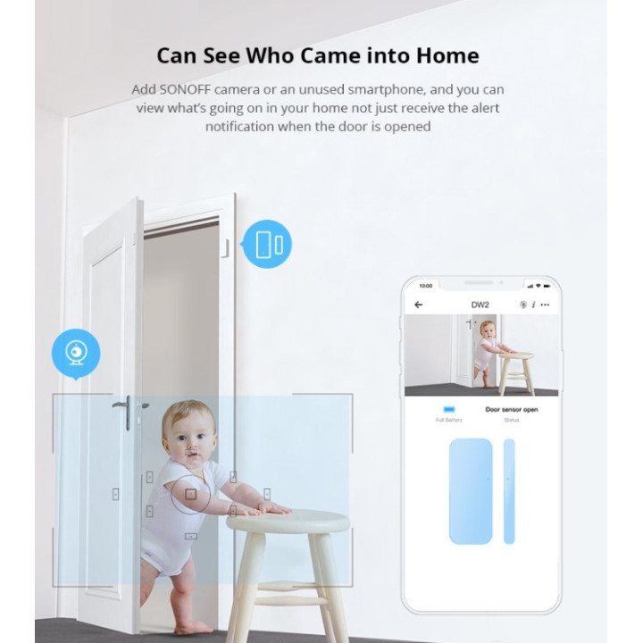 Sensor para puertas y ventanas inteligente Wifi  Sonoff DW2
