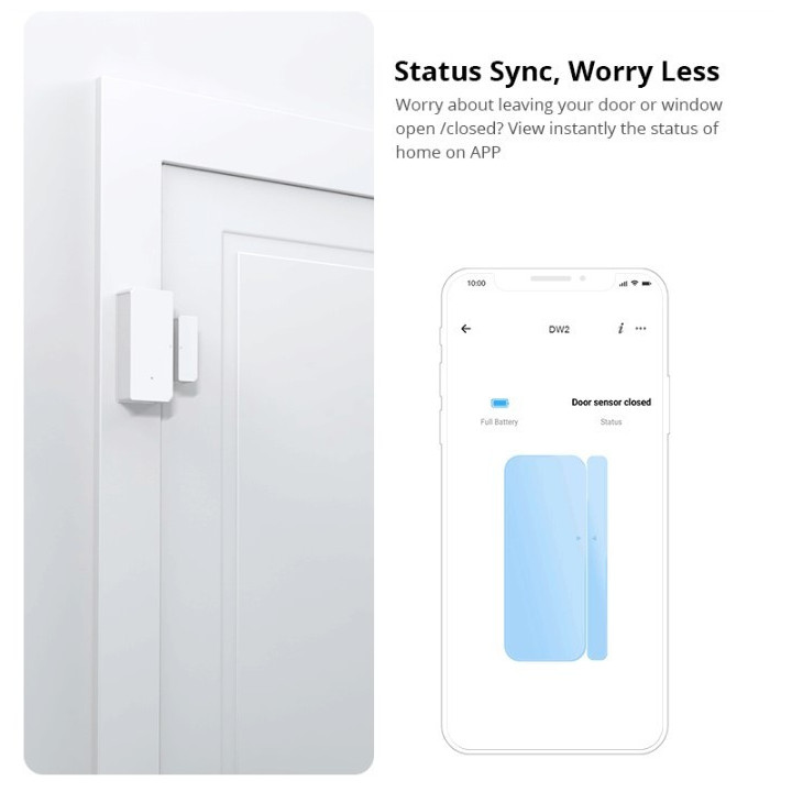 Sensor para puertas y ventanas inteligente Wifi  Sonoff DW2
