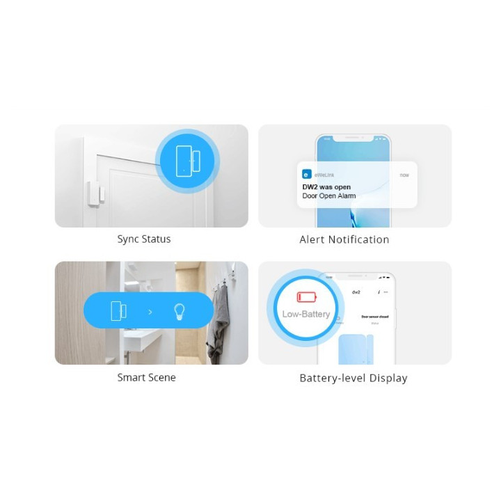 Sensor para puertas y ventanas inteligente Wifi  Sonoff DW2