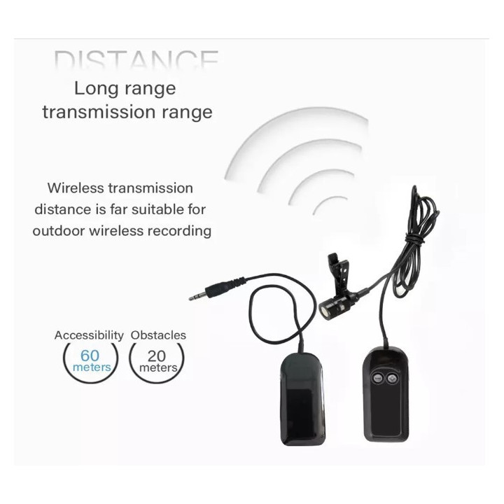 Micrófono Lavalier Green Audio GAW-7511C inálambrico con trípode para celular