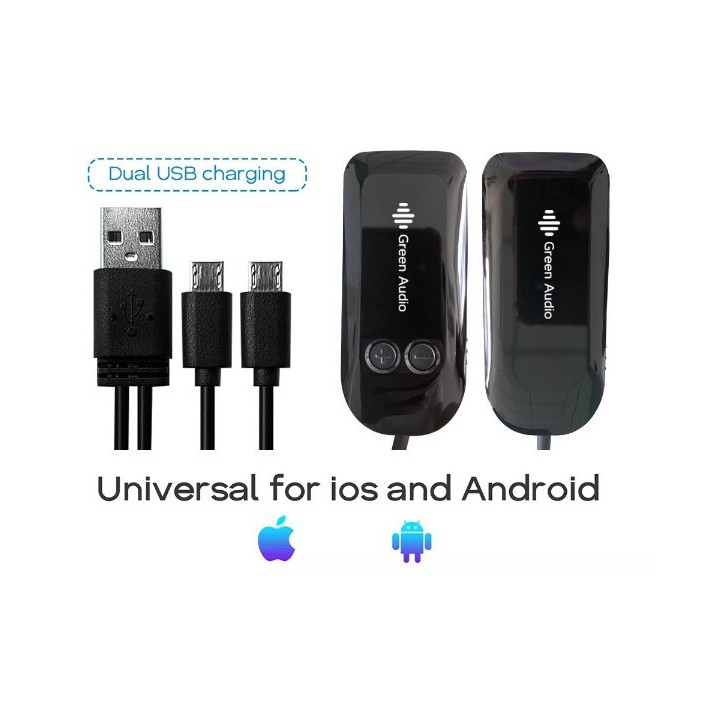 Micrófono Lavalier Green Audio GAW-7511C inálambrico con trípode para celular