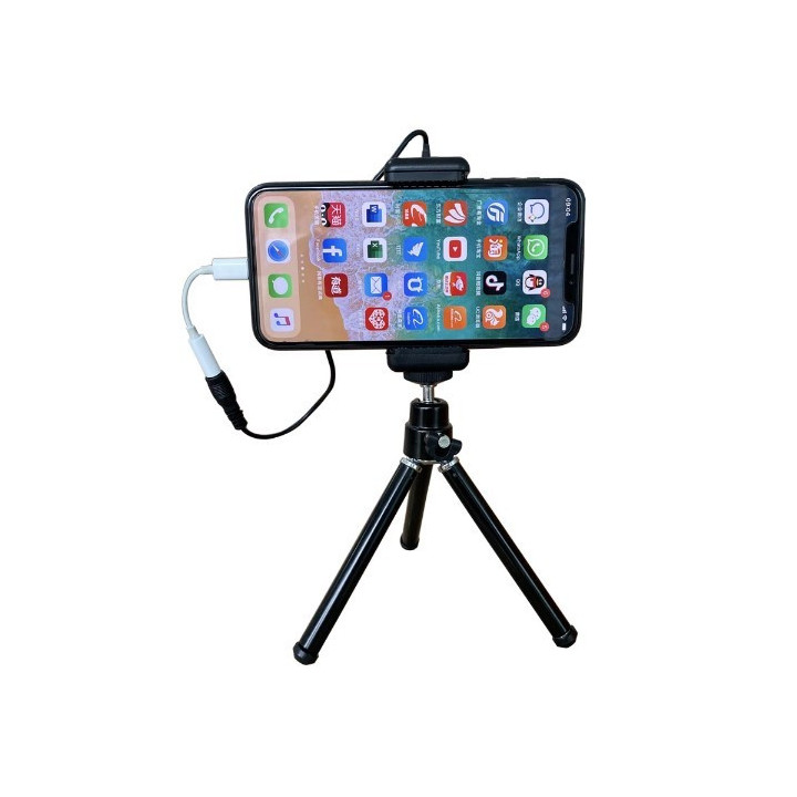 Micrófono Lavalier Green Audio GAW-7511C inálambrico con trípode para celular