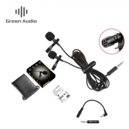 Mini micrófono doble lavalier para celular Green Audio GAM-16D