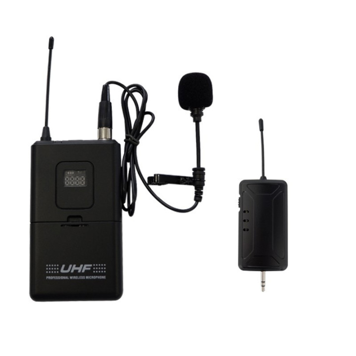 Microfonos Inalambricos M-202 UHF con 1 Receptor 3.5mm y 2 Transmisores