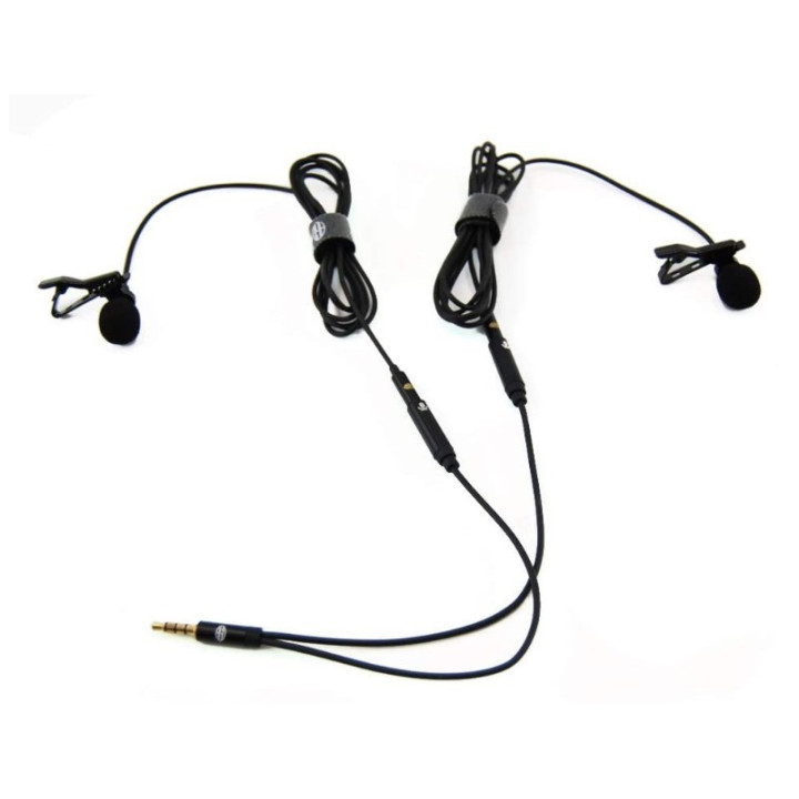 Splitter para 2 micrófonos para celular