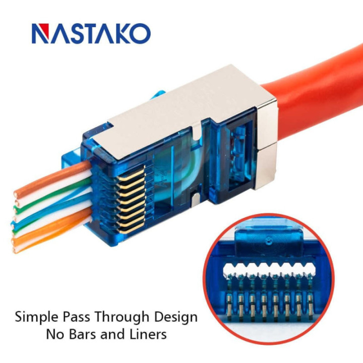 Conector RJ45 CAT 5e Metálico Protegido (2U)