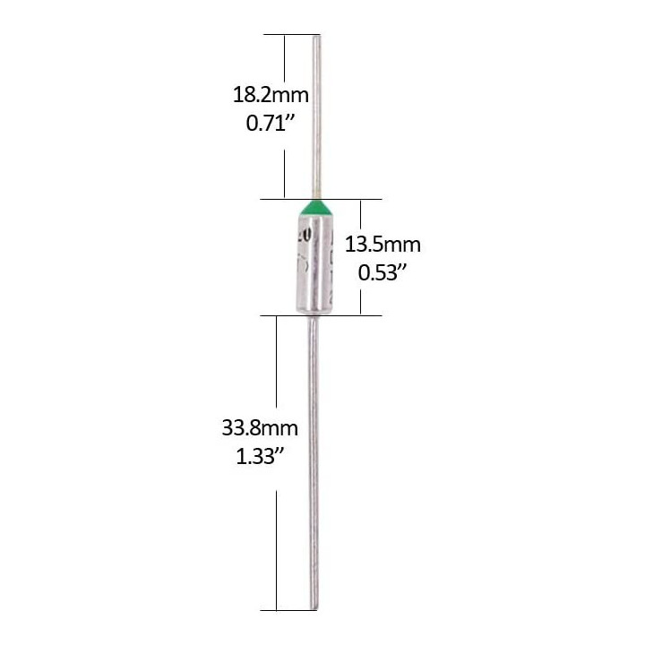 Fusible Termico 10A 250V 100 ℃ a 285 ℃