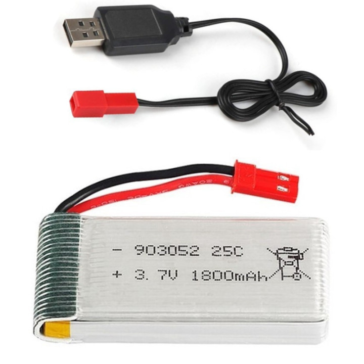 Bateria tipo LiPo Recargable 3.7V 1800mah 25C