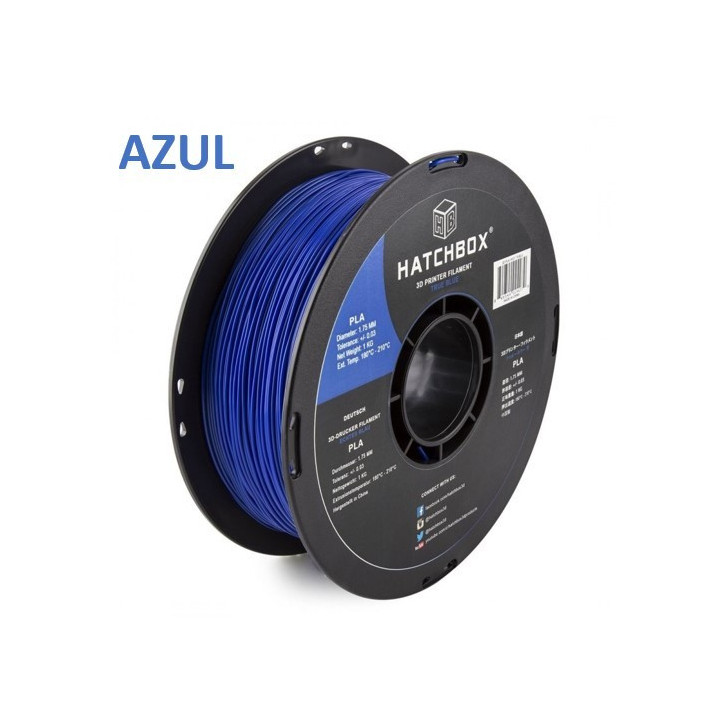 Filamento PLA Hatchbox 1.75mm 2.2 lb