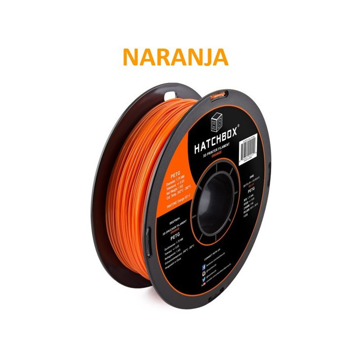 Filamento PLA Hatchbox 1.75mm 2.2 lb