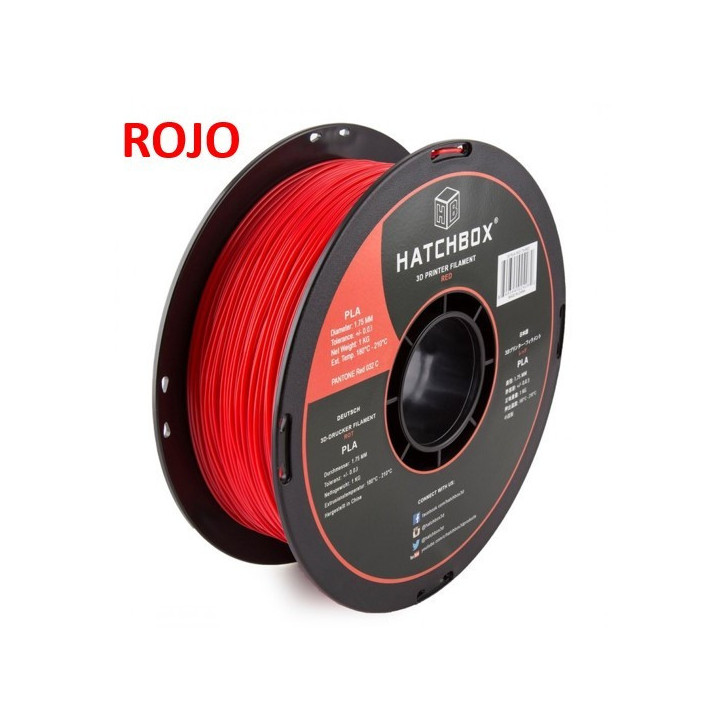 Filamento PLA Hatchbox 1.75mm 2.2 lb