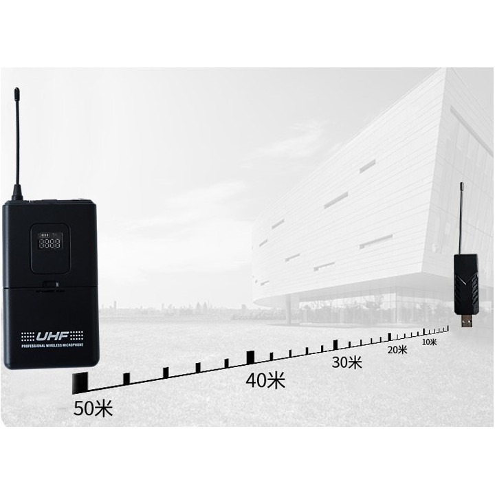 Micrófonos Inálambricos U-202 UHF con 1 Receptor USB y 2 Transmisores