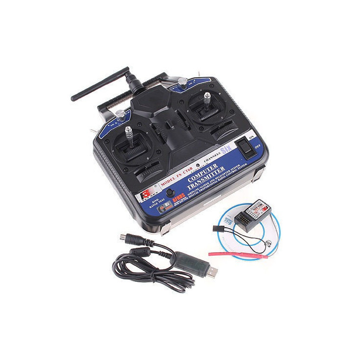 Control remoto 6 canales Tx, Rx FS-CT6B