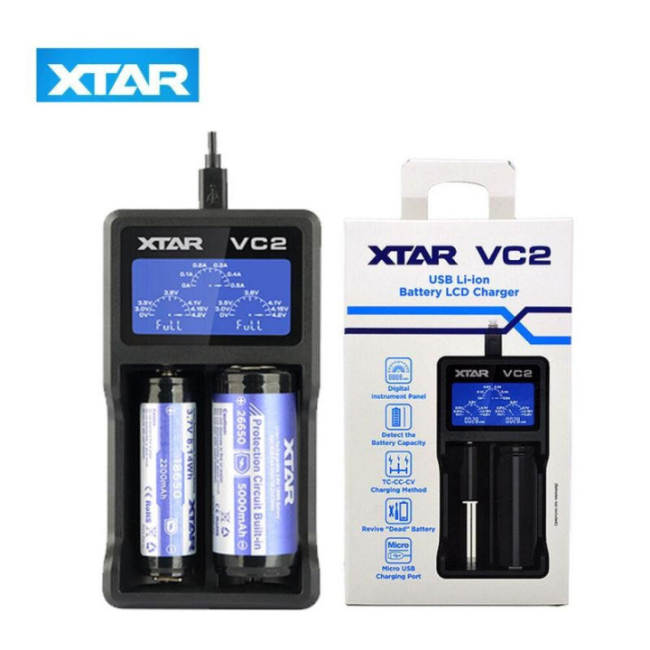 Cargador de Baterías Xtar VC2 2 Espacios