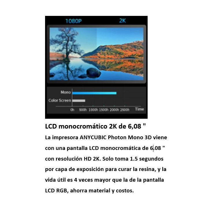 Impresora 3D de resina ANYCUBIC Photon Mono 4K + 1 resina