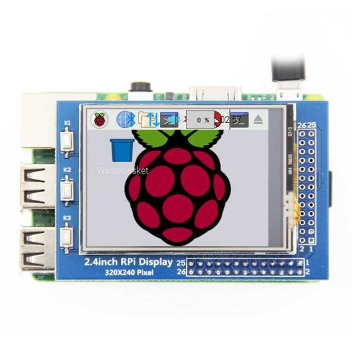 Pantalla Táctil para Raspberry Pi 2.4"