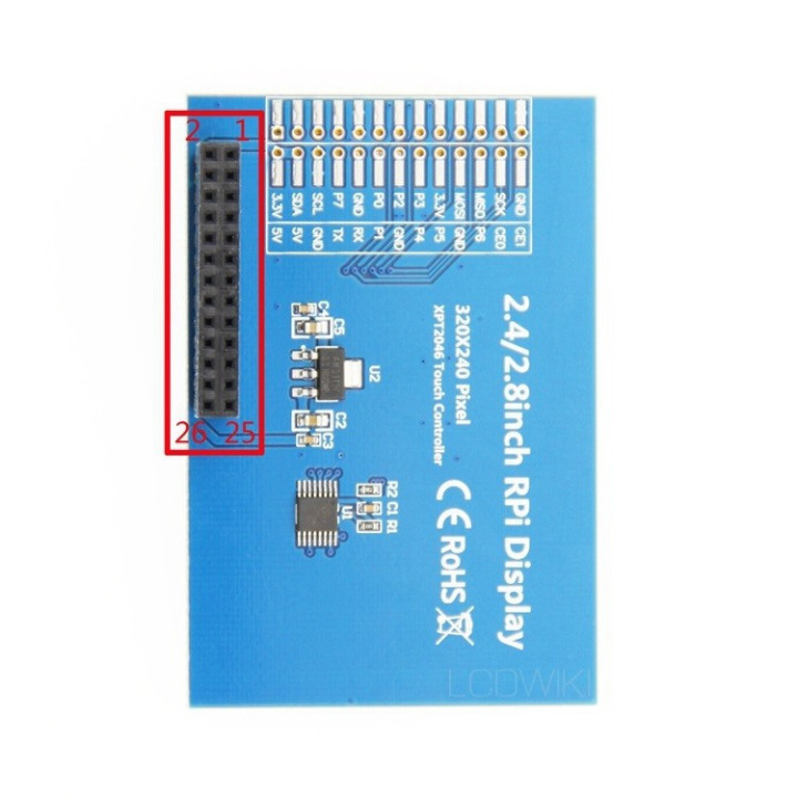 Pantalla Táctil para Raspberry Pi 2.4"
