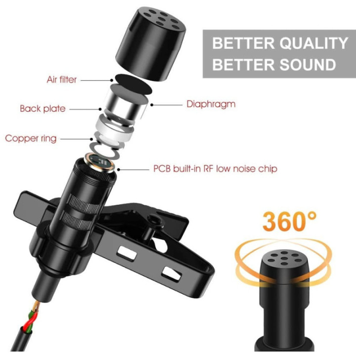 Mini Micrófono Lavalier para Celular Tipo USB-C