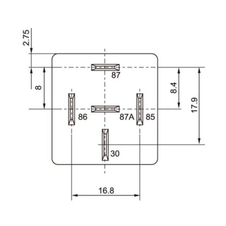 Relé 12V 40A con Zocalo 5 pines