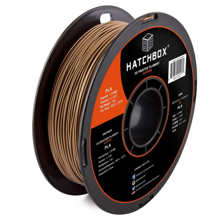 Filamento PLA Hatchbox 1.75mm 2.2 lb