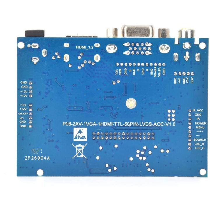 Placa Controladora de Pantalla LCD AT050TN43 de 5" RCA-VGA-HDMI
