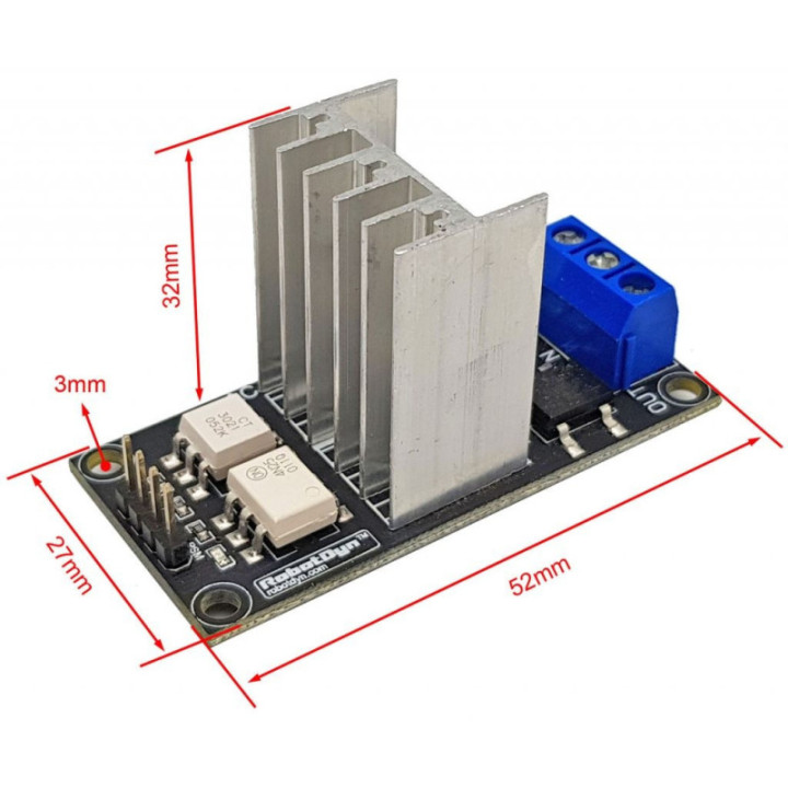 Modulo Dimmer AC 1 Canal 8A compatible con Arduino