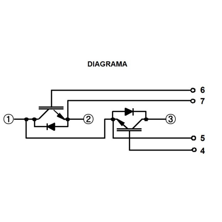 Modulo Transistor IGBT de Alta Potencia 600V 300A DM2G300SH6NE
