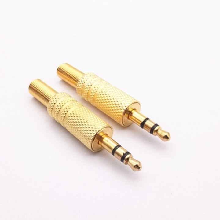 Conector Macho 3.5mm 3 pines con Resorte