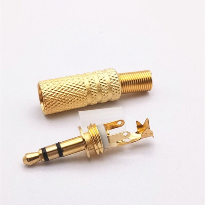 Conector Macho 3.5mm 3 pines con Resorte