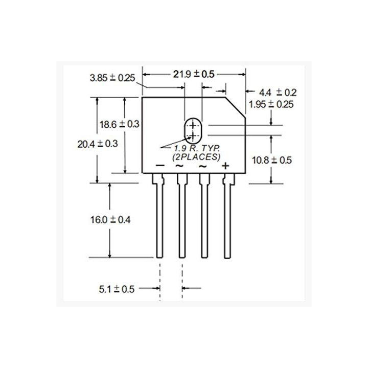 Puente Rectificador GBU2510 25A 1000V (2U)