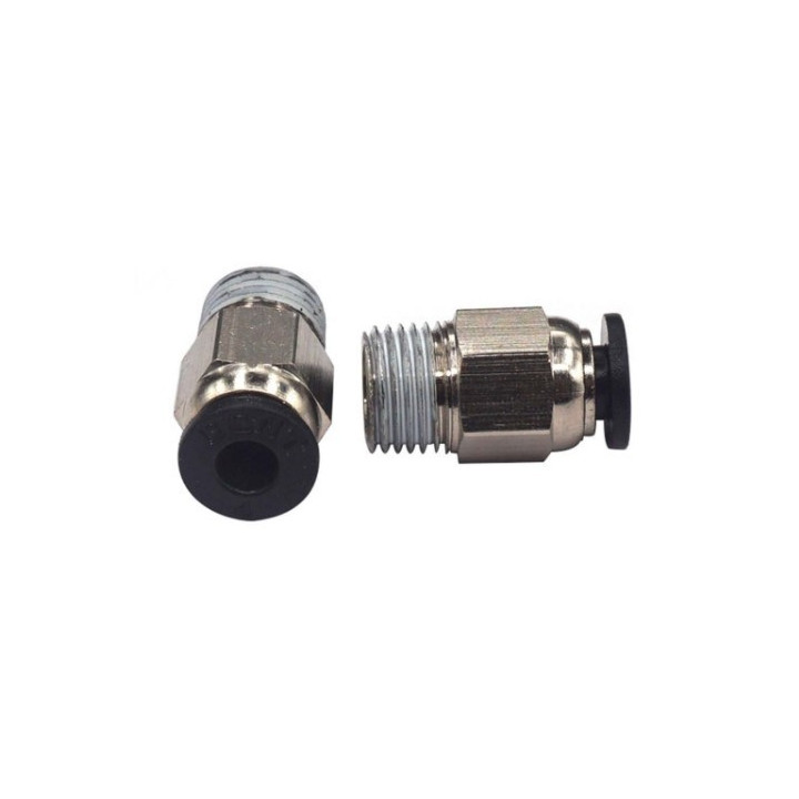 Conector guia para filamento impresora 3D V6 Roscado M10 diametro M4