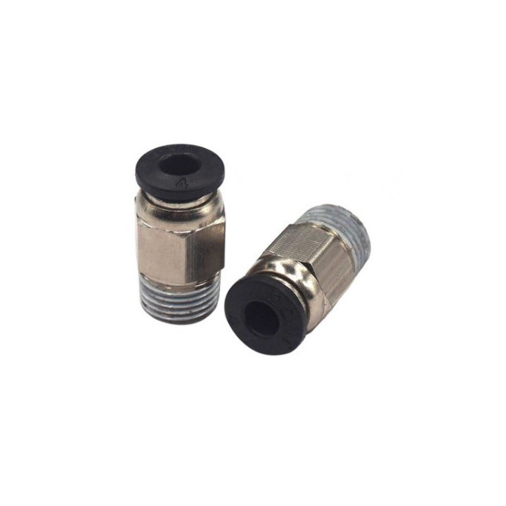 Conector guia para filamento impresora 3D V6 Roscado M10 diametro M4