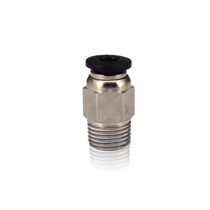 Conector guia para filamento impresora 3D V6 Roscado M10 diametro M4