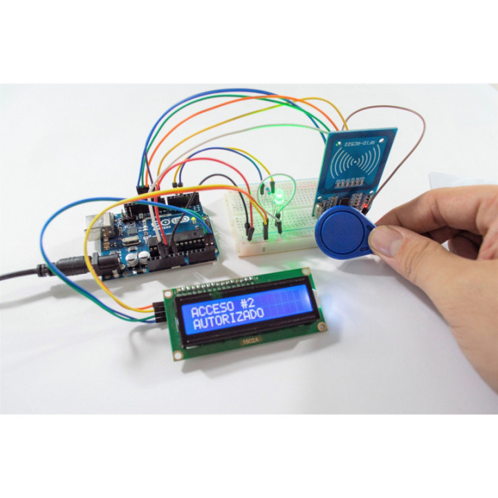 Control de Acceso RFID 13.56 Mhz con Indicador y Pantalla (DIY)