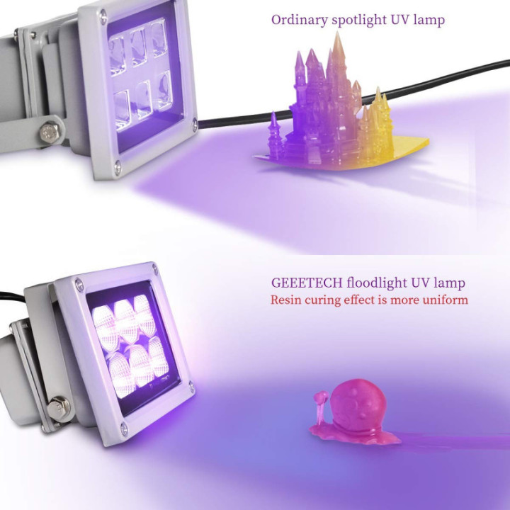 Lampara de Curado Fotosensible LED UV para Impresiones 3D 60W 405NM