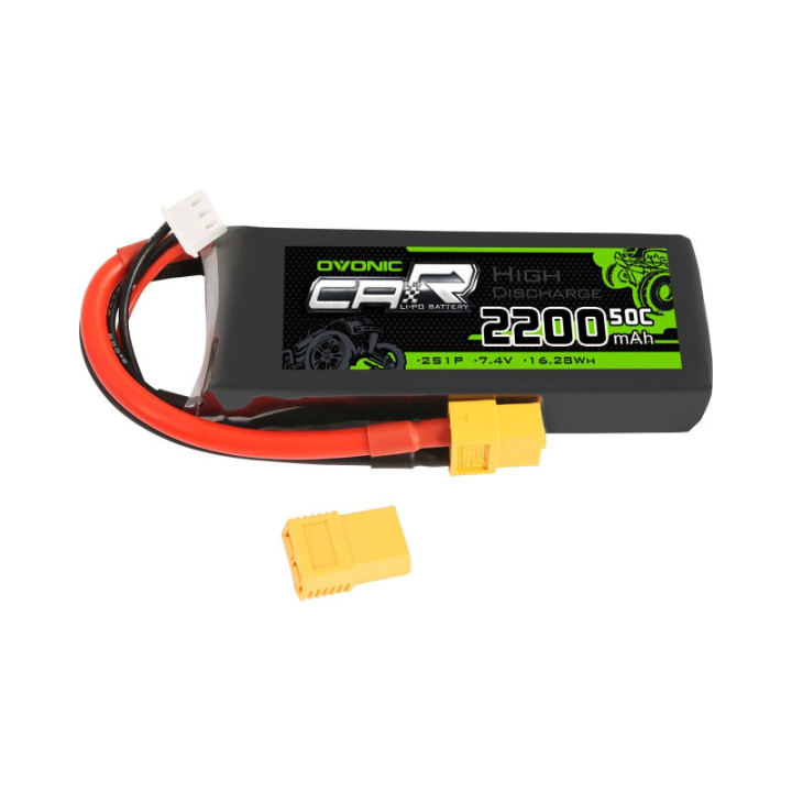 Batería tipo LiPo 7.4V 2200mAh 50C 2S OVONIC