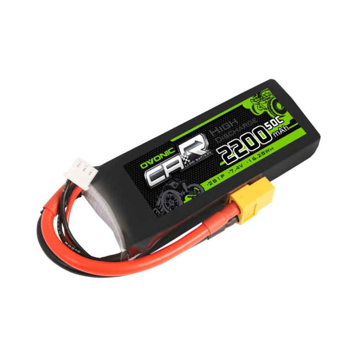 Batería tipo LiPo 7.4V 2200mAh 50C 2S OVONIC